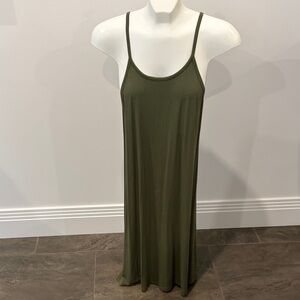 Old Navy Olive Green Slip Maxi Dress